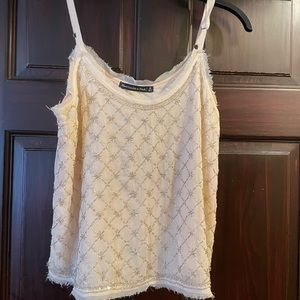 Beaded Abercrombie Tank Top with Adjustable Straps